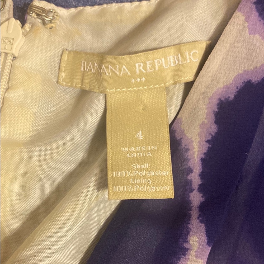 Banana Republic Purple and White Midi Dress - Picture 6 of 6